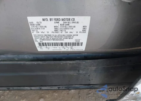 2021 Ford Explorer Xlt from USA, damaged, VIN 1FMSK8DH7MGB54683